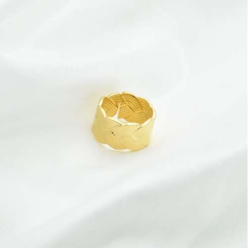 Δαχτυλίδι ρυθμιζόμενο πλεξούδα σε χρυσό