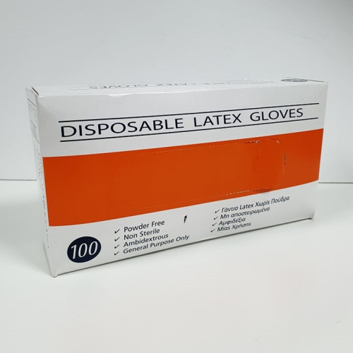 Γάντια μιας χρήσης latex, χωρίς πούδρα
